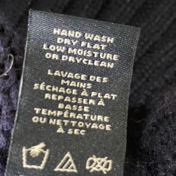 Daniel Hechter Blue Snowflake Wool Blend Holiday Shawl Collar Cardigan- Sz-L - Picture 11 of 13